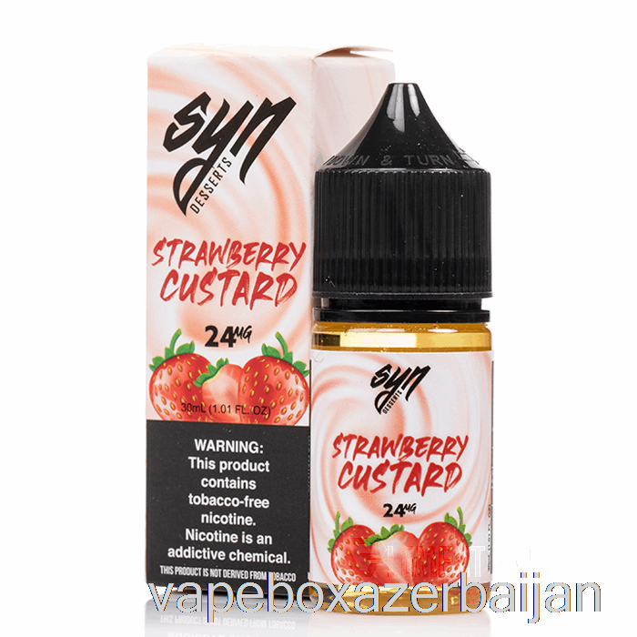 Vape Box Azerbaijan Strawberry Custard - Syn Salts - 30mL 24mg